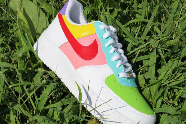 Air Force 1 Custom Low Pastel Multi Color Shoes Green Teal Red Yellow Pink Purple All Sizes AF1 Sneakers 6