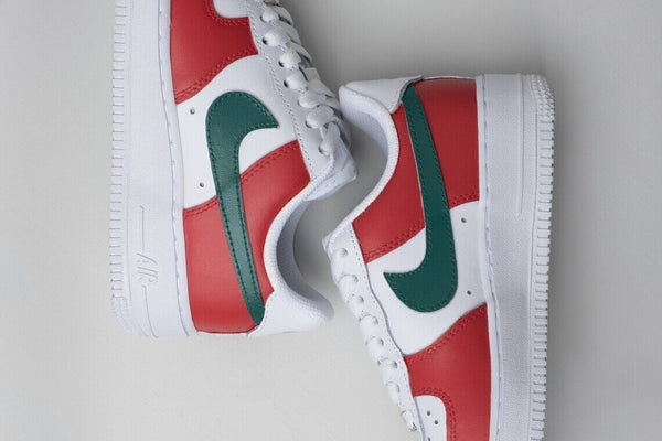 Nike Air Force 1 Custom Christmas XMAS Special Shoes Green Red White AF1 Sneakers 3