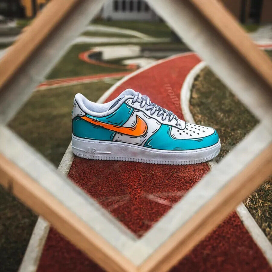 Teal and sales orange shoes
