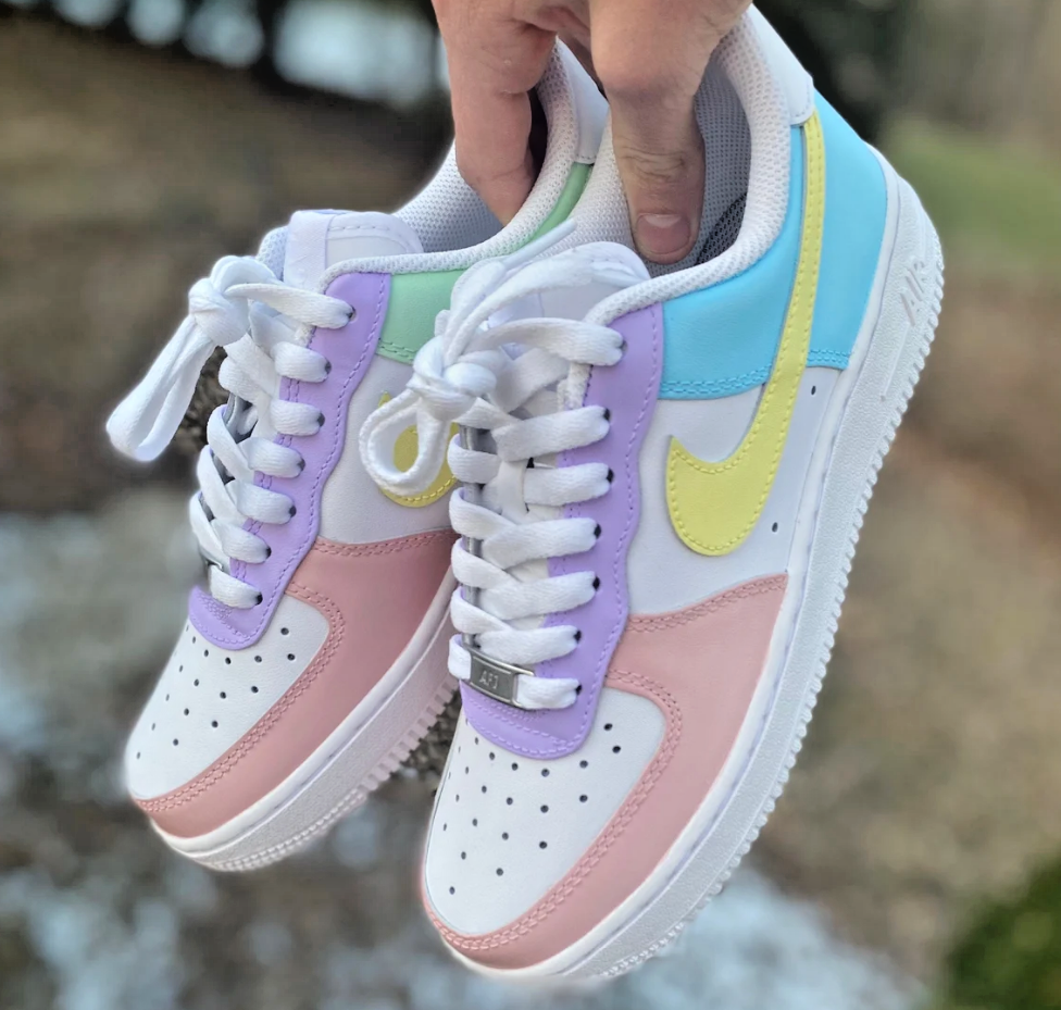 Custom Nike Air Force 1 Low Blue Women Custom Sneaker Af1 