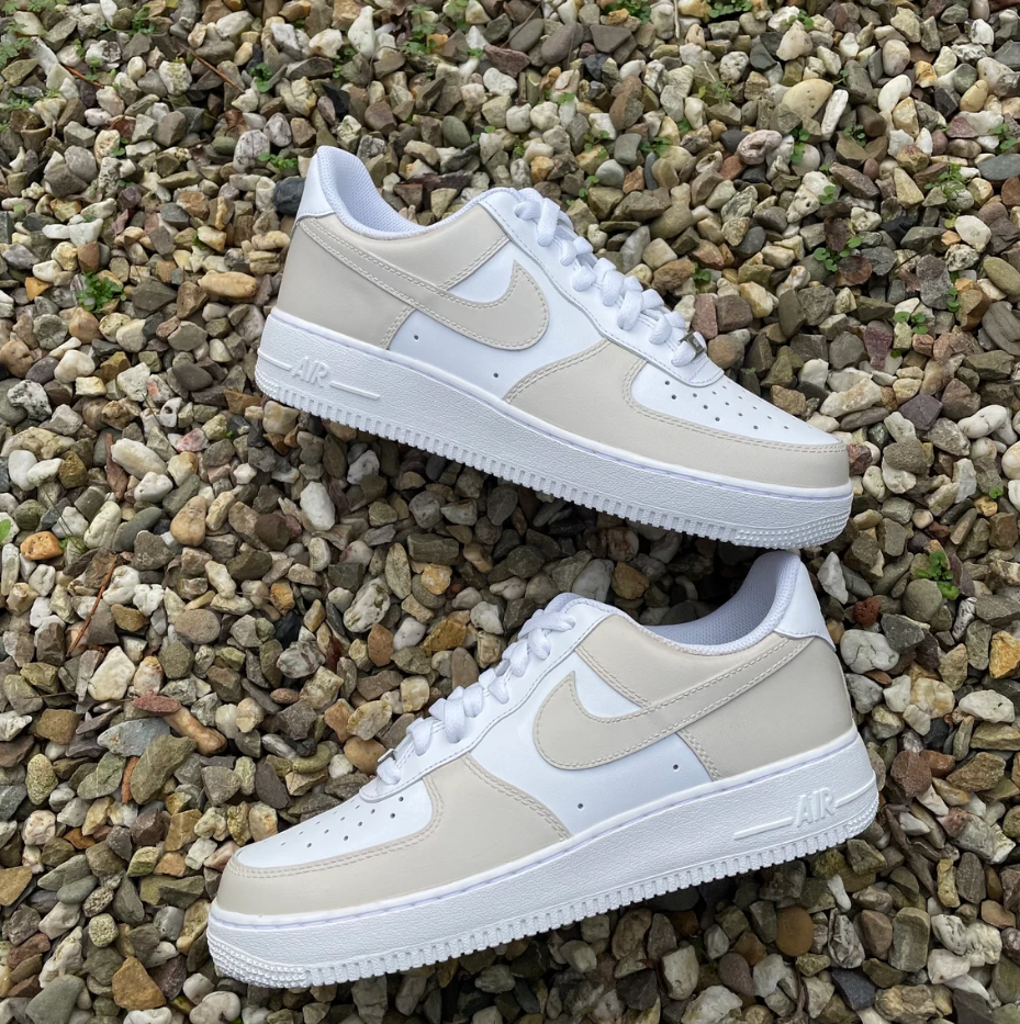 Brown Beige Customized Nike Air Force 1 Can Be Customized 