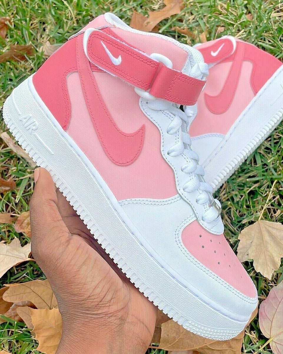 Nike air force 1 mid womens pink sales