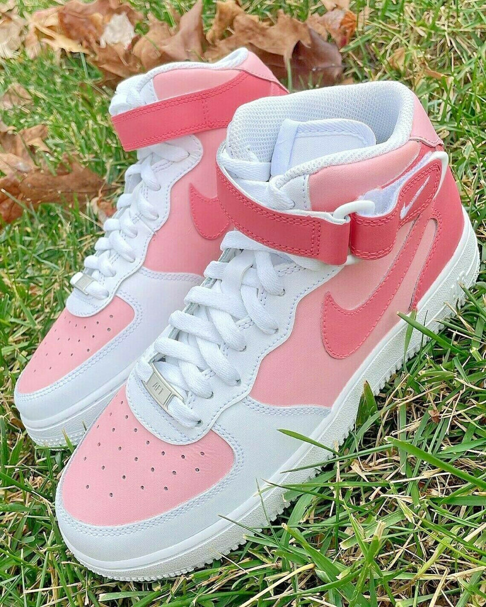 Pink high top shop air force 1