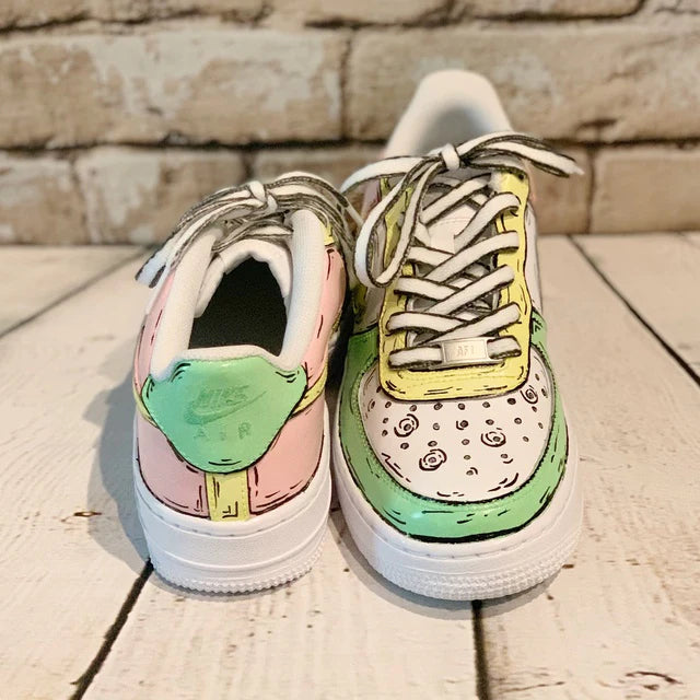 Green yellow air force ones shop