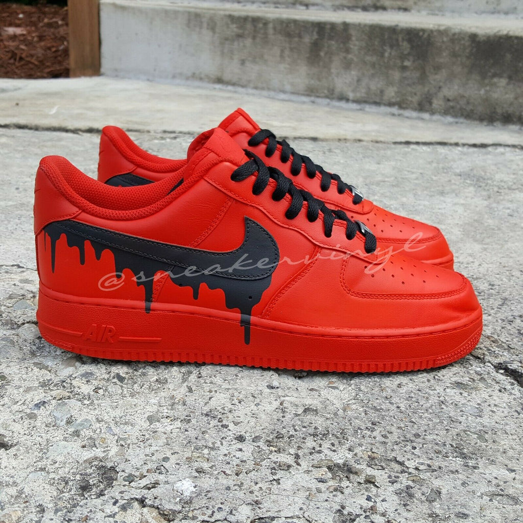 Air Force 1 Custom Sneakers Blood Drip Splatter Red Black White Shoes –  Rose Customs, Air Force 1 Custom Shoes Sneakers Design Your Own AF1