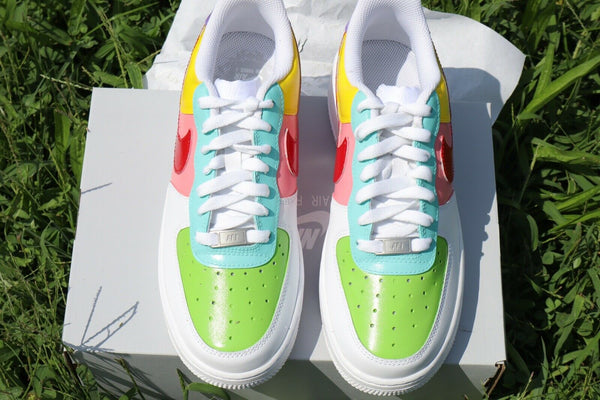 Air Force 1 Custom Low Pastel Multi Color Shoes Green Teal Red Yellow Pink Purple All Sizes AF1 Sneakers 3