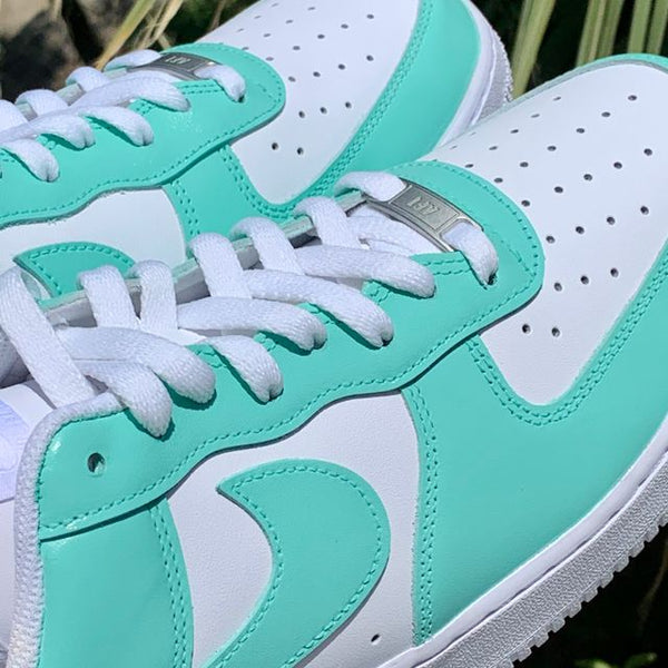 Air Force 1 Custom Low South Beach Two Tone Teal Beach Shoes All Sizes AF1 Sneakers 7