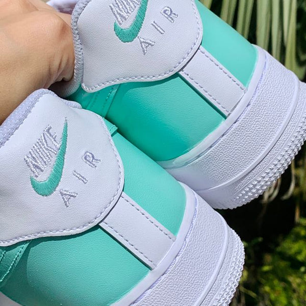 Air Force 1 Custom Low South Beach Two Tone Teal Beach Shoes All Sizes AF1 Sneakers 9
