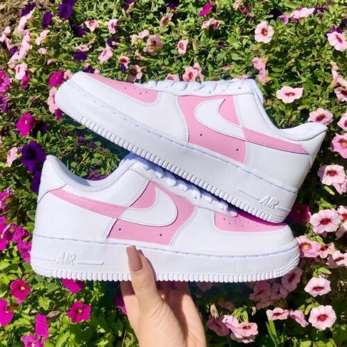 Air Force 1 Custom Low Two Tone Pink Casual Shoes Men Women Kids All Sizes AF1 Sneakers 3