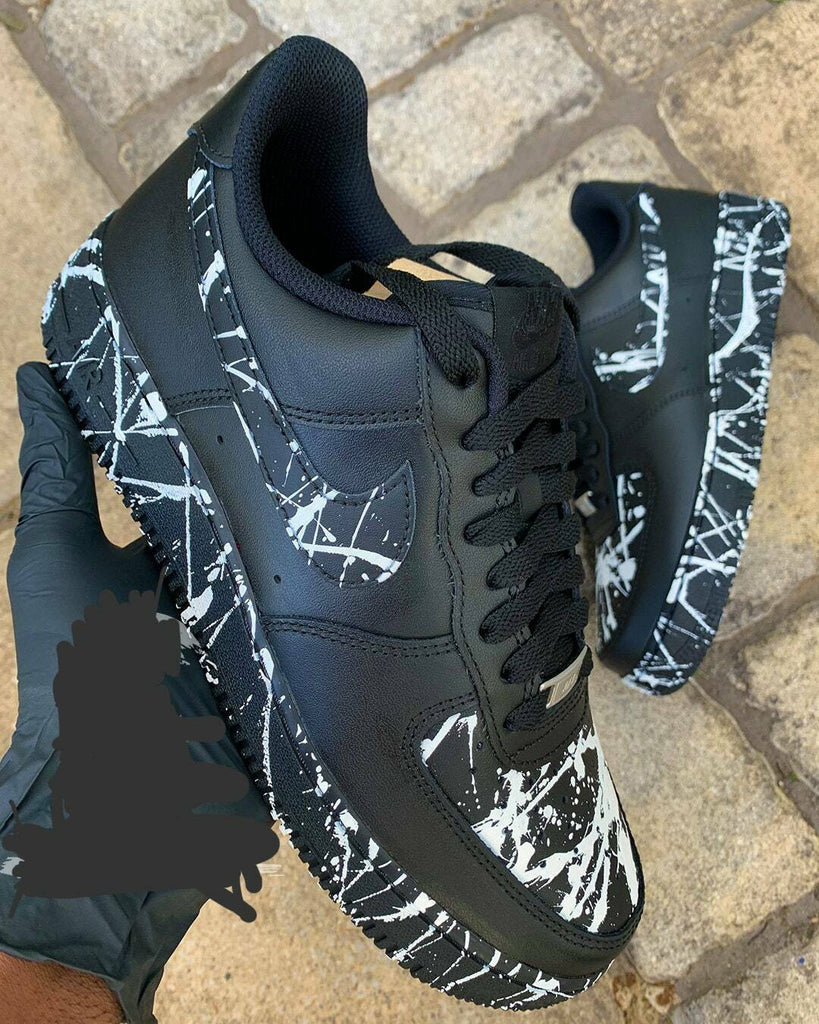 Nike Air Force 1 Low Custom Gray Swoosh AF1 Unisex Shoes for Men Women
