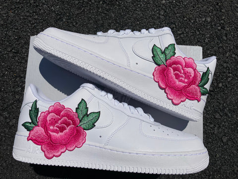Air Force 1 07 Low 2.0 Pink Rose Flower Floral Custom Shoes All Sizes AF1 Sneakers