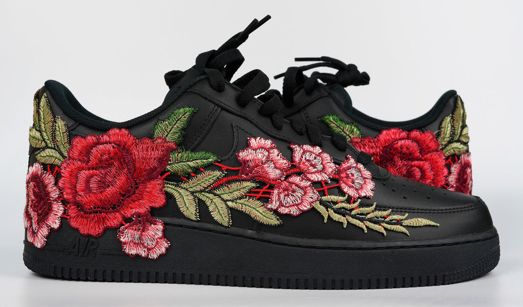 Black air force 1 with rose sales