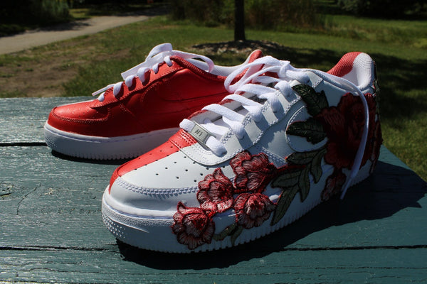 Air Force 1 Custom Half Rose Front Angled