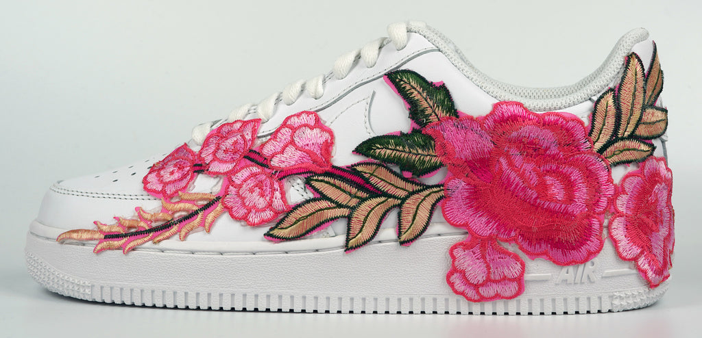 Nike Air Force 1 pink Flower Custom Sneaker AF1 