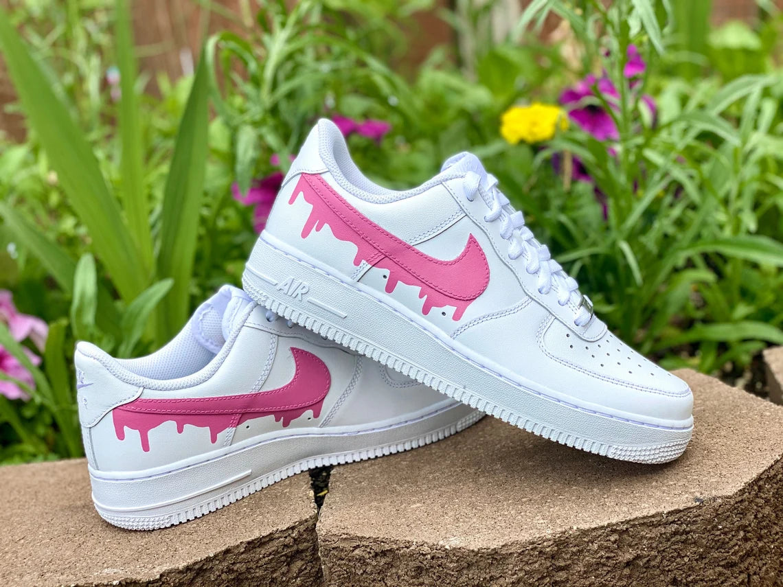 custom hot pink air force ones