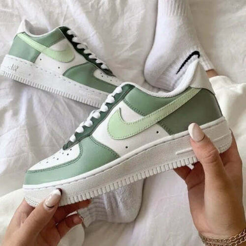 Air Force 1 Custom Low Avocado Two Tone Green Light Shoes Men Women Kids AF1 Sneakers