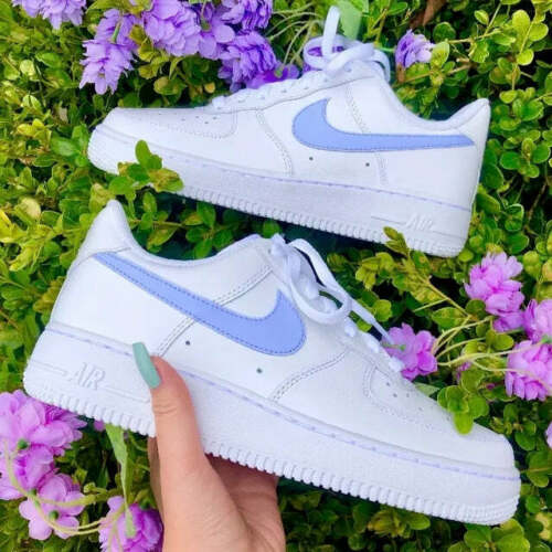 Custom Hand Painted Floral Nike Air Force 1's Blue -   Cute nike  shoes, Nike shoes air force, Air force one shoes