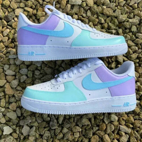 Air Force 1 Custom Low Mermaid Pink Blue Purple Shoes Men Women Kids AF1 Sneakers