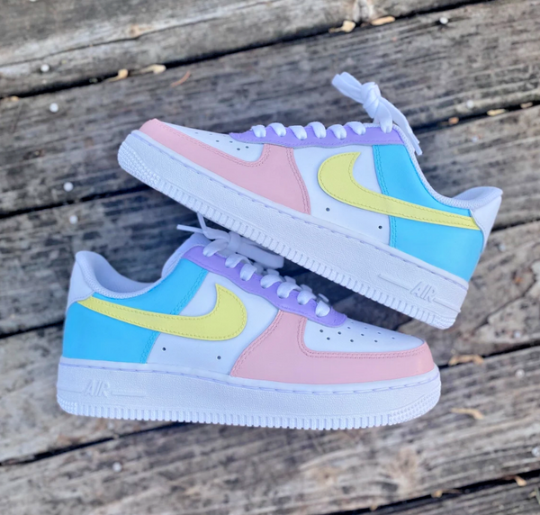 Air Force 1 Custom Low Pastel Shoes Purple Yellow Blue Mint Pink All Sizes AF1 Sneakers 2