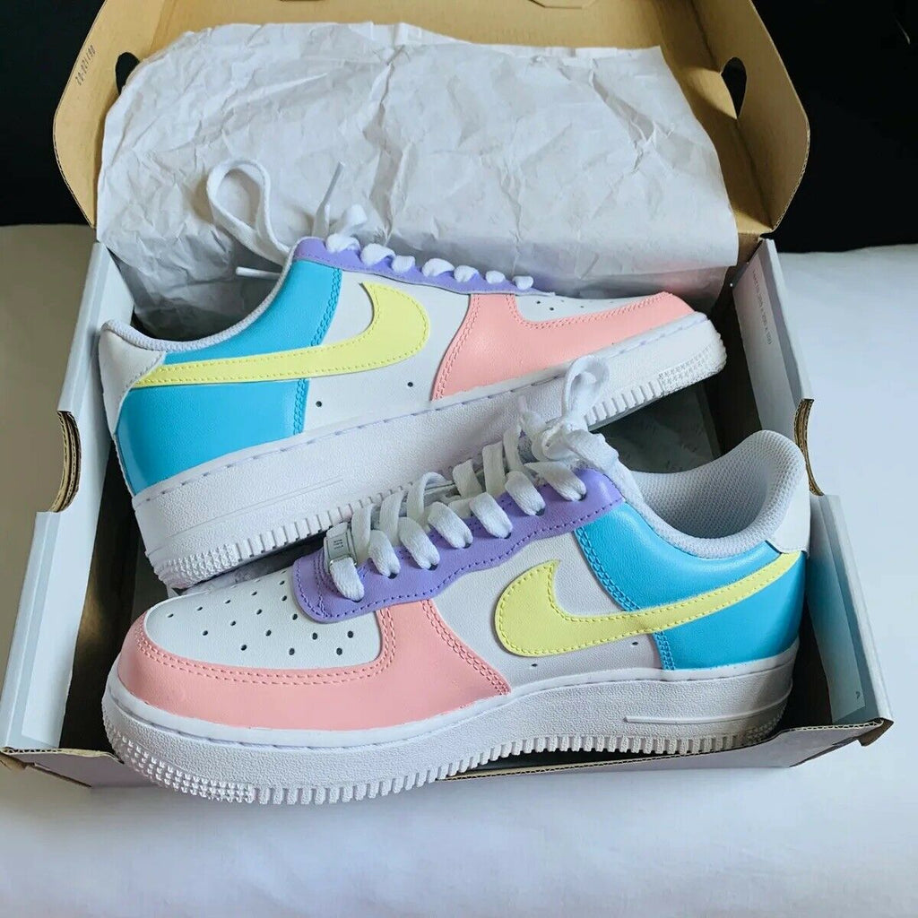 Air Force 1 Custom Low Pastel Shoes Purple Yellow Blue Green Pink All –  Rose Customs, Air Force 1 Custom Shoes Sneakers Design Your Own AF1