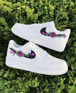 Nike Air Force 1 pink Flower Custom Sneaker AF1 