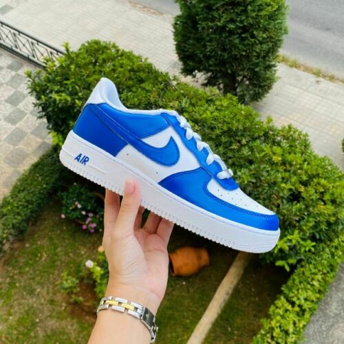 Custom blue air forces Clearance
