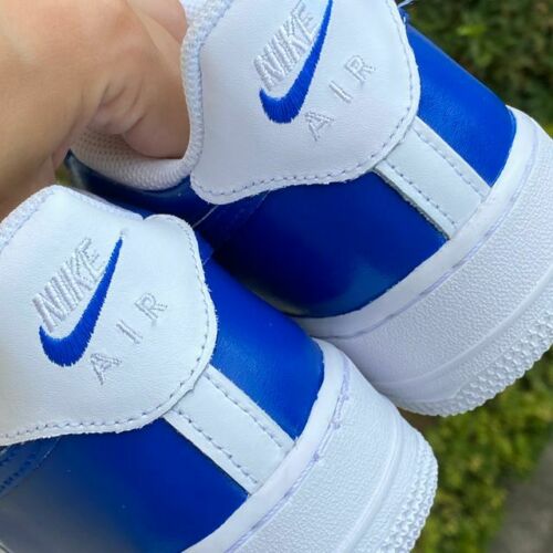 Nike Air Force 1 Custom Low Sapphire Pearlescent Blue Shoes Men