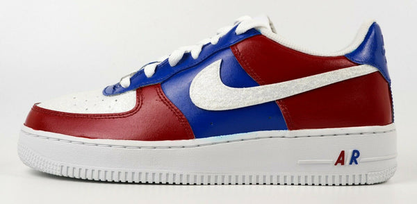 Air Force 1 Custom Low Shoes USA Red White Blue Glitter 4th of July Sneakers AF1 4