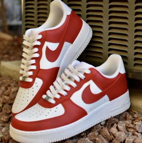 Air Force 1 Custom Low Two Tone Chicago Red White Shoes Men Women Kids AF1 Sneakers