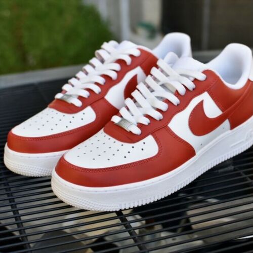 Air Force 1 Custom Low Two Tone Chicago Red White Shoes Men Women Kids AF1 Sneakers 2