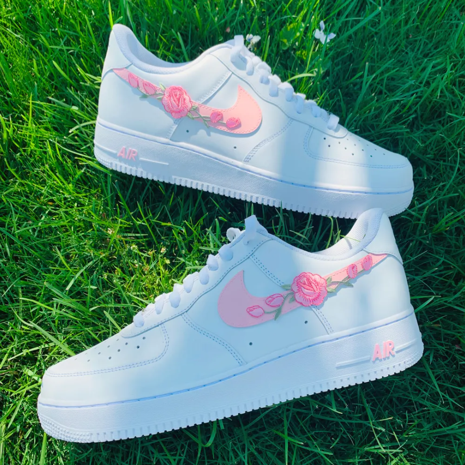Air Force 1 Custom Low Two Tone Light Pink Rose Men Women Kids All Sizes AF1 Sneakers