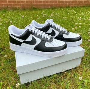 Air Force 1 Custom Low Two Tone White Black Panda Shoes Men Women Kids –  Rose Customs, Air Force 1 Custom Shoes Sneakers Design Your Own AF1