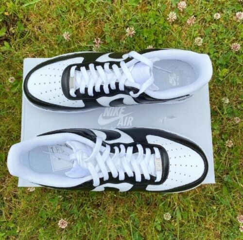 Air Force 1 Custom Low Two Tone White Black Panda Shoes Men Women Kids AF1 Sneakers 4