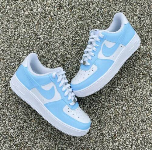 Air Force 1 Custom Low Two Two Baby Blue White Shoes Men Women Kids UN –  Rose Customs, Air Force 1 Custom Shoes Sneakers Design Your Own AF1