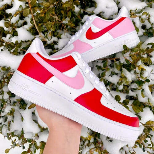 Air Force 1 Custom Low Valentines Day Red Pink Shoes Men Women Kids AF1 Sneakers