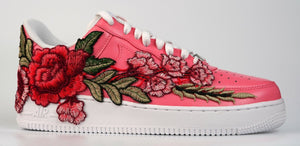 Air Force 1 Custom Pink Red Rose Shoes Floral Flower Design All Sizes AF1 Sneakers