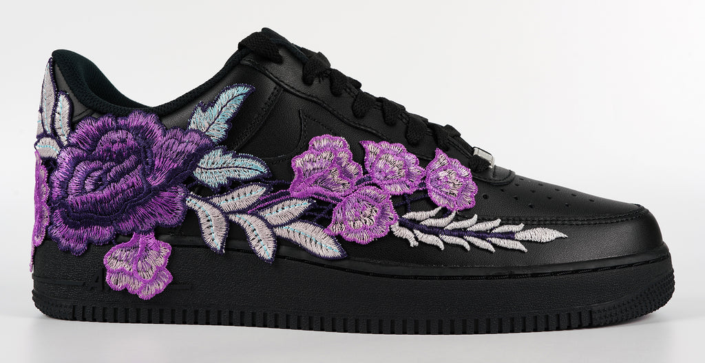 Black and purple air forces hot sale