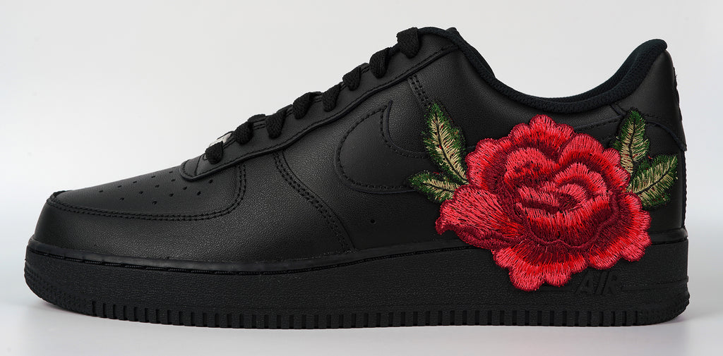 Custom Nike Air Force 1 Red Rose - Custom Nike Shoes