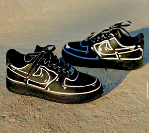 Air Force 1 Custom Shoes Black Cartoon White Outline Mens Womens Kids Rose Customs Air Force 1 Custom Shoes Sneakers Design Your Own AF1