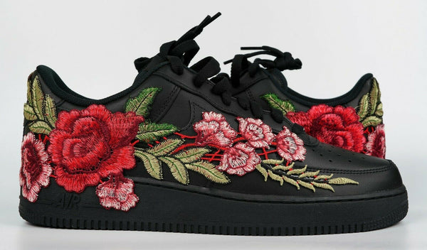 Air Force 1 Custom Sneakers Floral Flower Rose Red Blue Pink Orange Purple Black AF1 Shoes 3