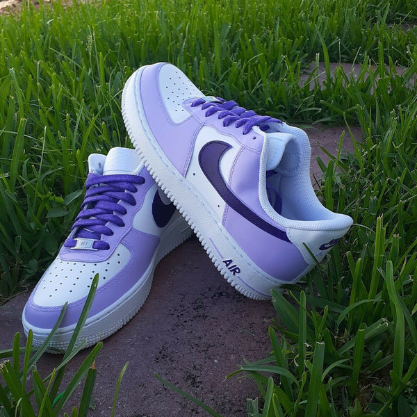 Air Force 1 Custom Sneakers Lupus Awareness Purple Lilac Grape White Shoes AF1 3
