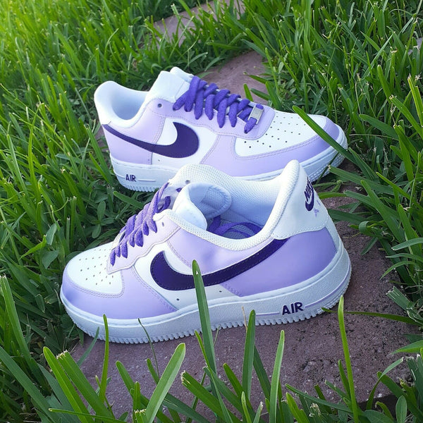 Air Force 1 Custom Sneakers Lupus Awareness Purple Lilac Grape White Shoes AF1