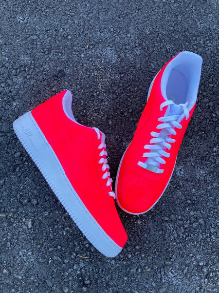 Air Force 1 Low Neon Pink Custom Painted White Casual Shoes Men Women AF1 Sneakers 3