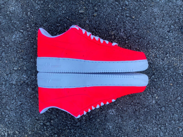Air Force 1 Low Neon Pink Custom Painted White Casual Shoes Men Women AF1 Sneakers 5