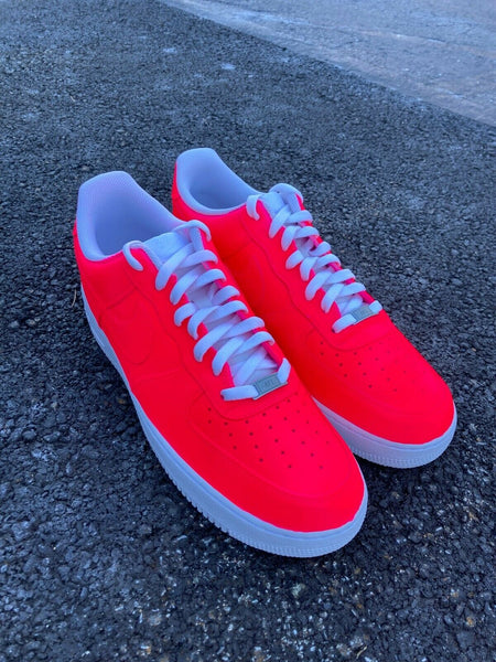 Air Force 1 Low Neon Pink Custom Painted White Casual Shoes Men Women AF1 Sneakers 7