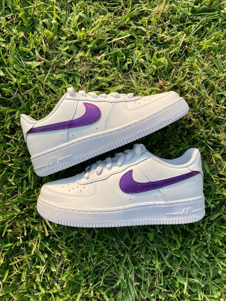 Air Force 1 Low Prince Purple Pearlescent White Custom Shoes All Sizes AF1 Sneakers