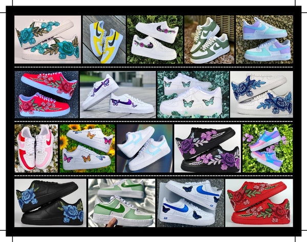 Air Force 1 Custom Low Splatter Swoosh White Shoes Multi Color Circus Men Women Kids All Sizes AF1 Sneakers