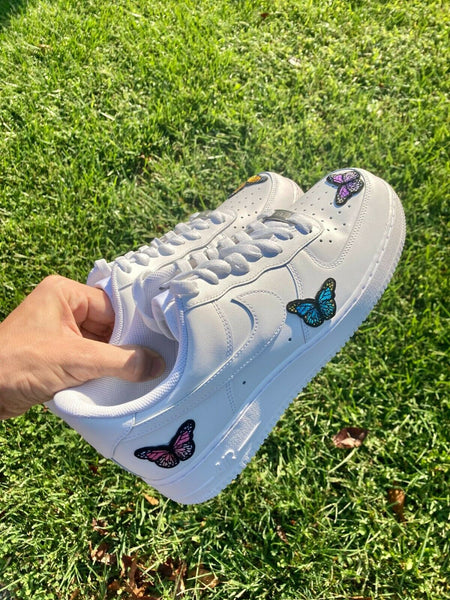 Air Force 1 Purple Red Blue Green Pink Orange Butterfly Fun Custom Shoes AF1 Sneakers