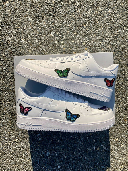 Air Force 1 Purple Red Blue Green Pink Orange Butterfly Fun Custom Shoes AF1 Sneakers 3