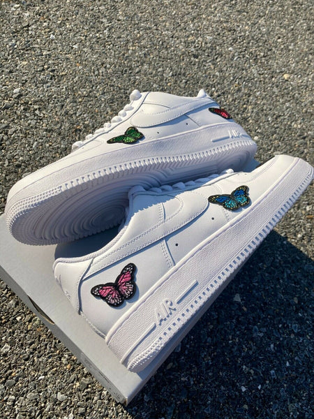 Air Force 1 Purple Red Blue Green Pink Orange Butterfly Fun Custom Shoes AF1 Sneakers 5